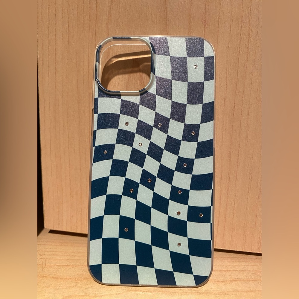 Blue Plaided iPhone 13 Case ✨